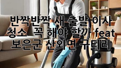🏡 반짝반짝 새 출발! 이사 청소 ✨ 꼭 해야 할까? (feat. 보은군 산외면 구티리)